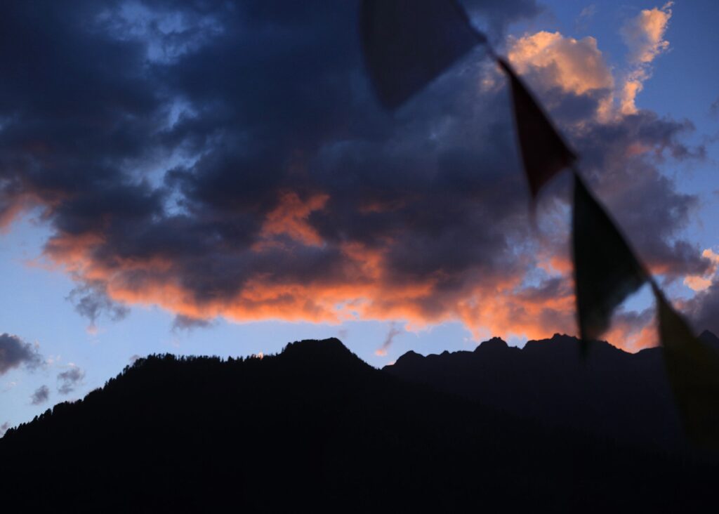 Sunset sky in Manali