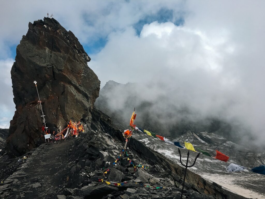 On the top point of Shrikhand Mahadev Peak