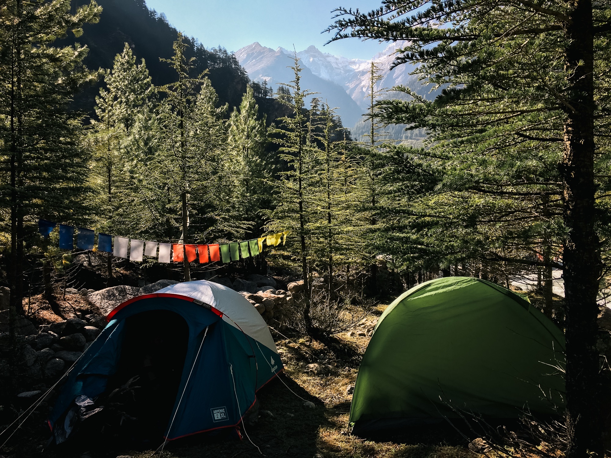 Sunrise view from a campsite in Uttarakhand’s Harshil Valley