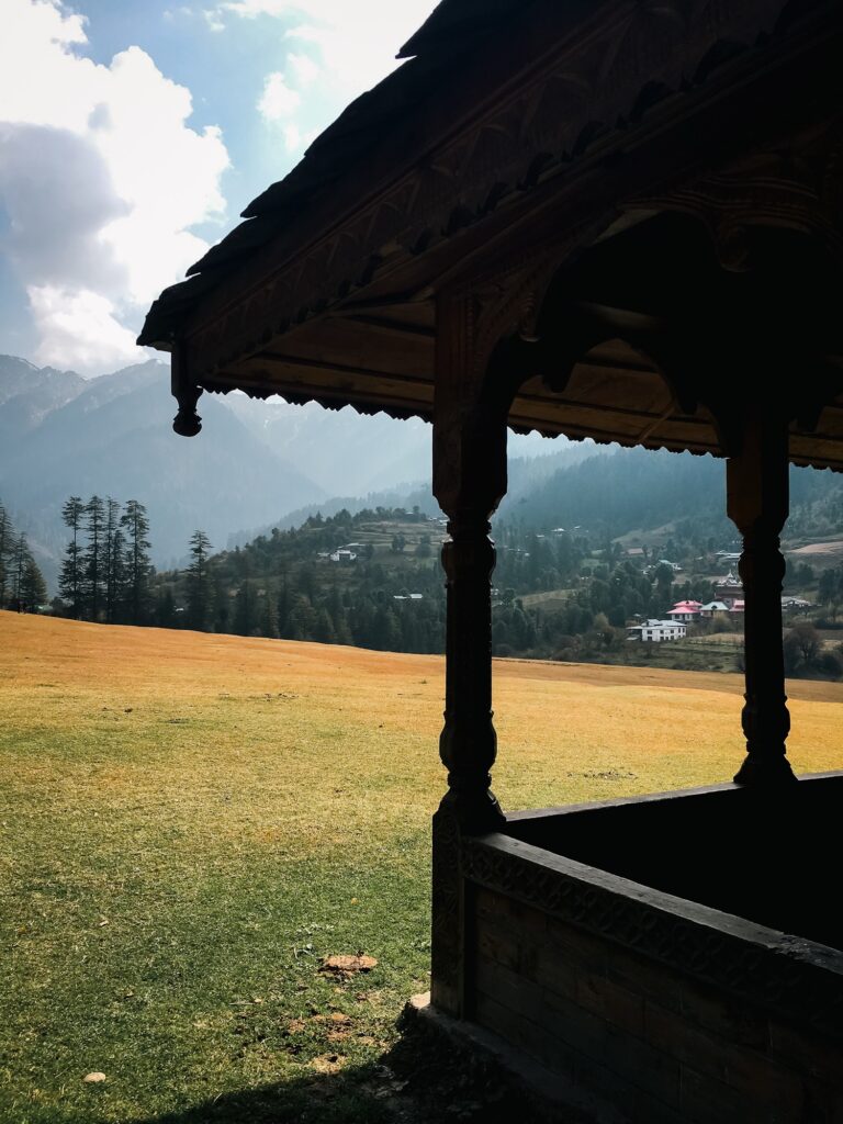 View from the Old Shangchul Mahadev temple in the Shangarh ground